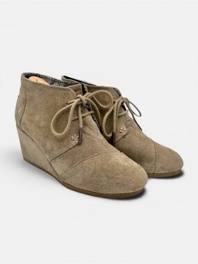 Toms Kala Wedge Suede Bootie